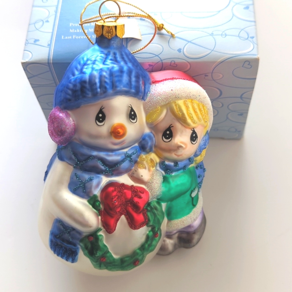 Precious Moments CHRISTMAS ORNAMENT 2006 Girl With Snowman #712018 Original Box